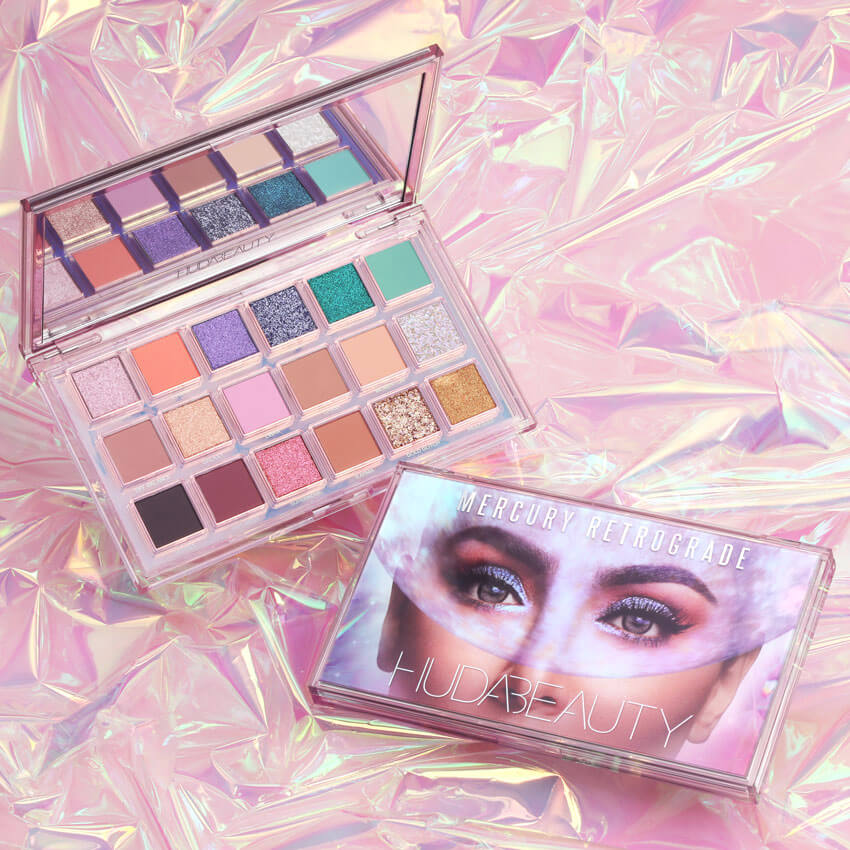 Huda Beauty Mercury Retrograde Eyeshadow Palette product shoot - Khayest