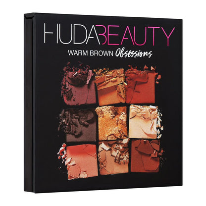 Huda Beauty Warm Brown Obsessions Eyeshadow Palette Closed - Khayest