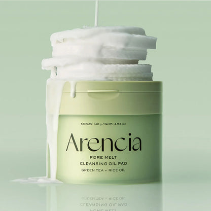 Arencia Pore Melt Cleansing Oil Pad with Green Tea + Rice Oil