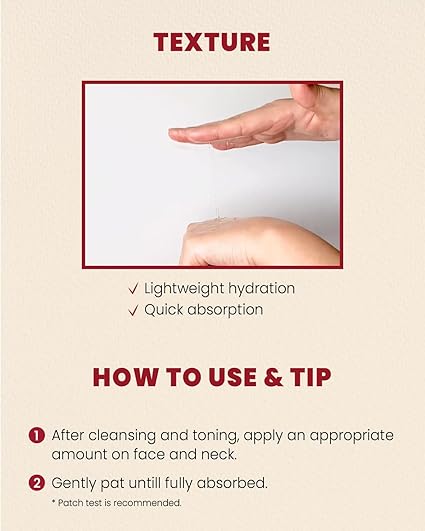 Instructions on how to use KSECRET SEOUL 1988 Snail Mucin Essence, emphasizing its lightweight hydration and quick absorption for optimal skincare routine integration.

