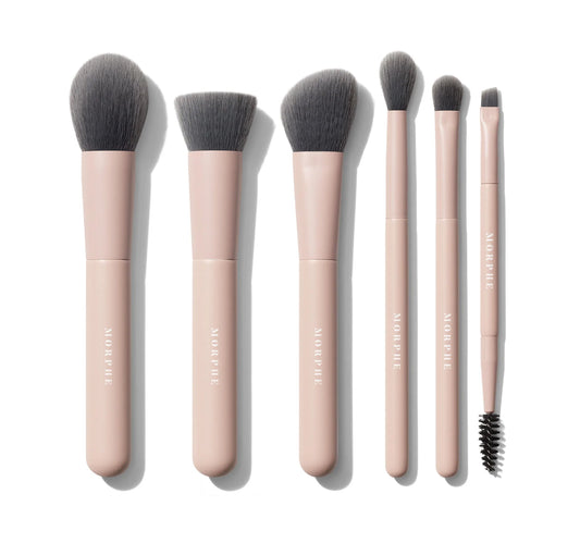 Morphe Travel Shaping Essentials Bamboo & Charcoal Infused Travel Brush Set - Khayest