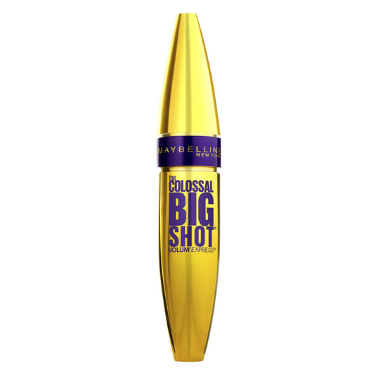 "Maybelline Mascara Colossal Big Shot with gold packaging for dramatic volume lashes"