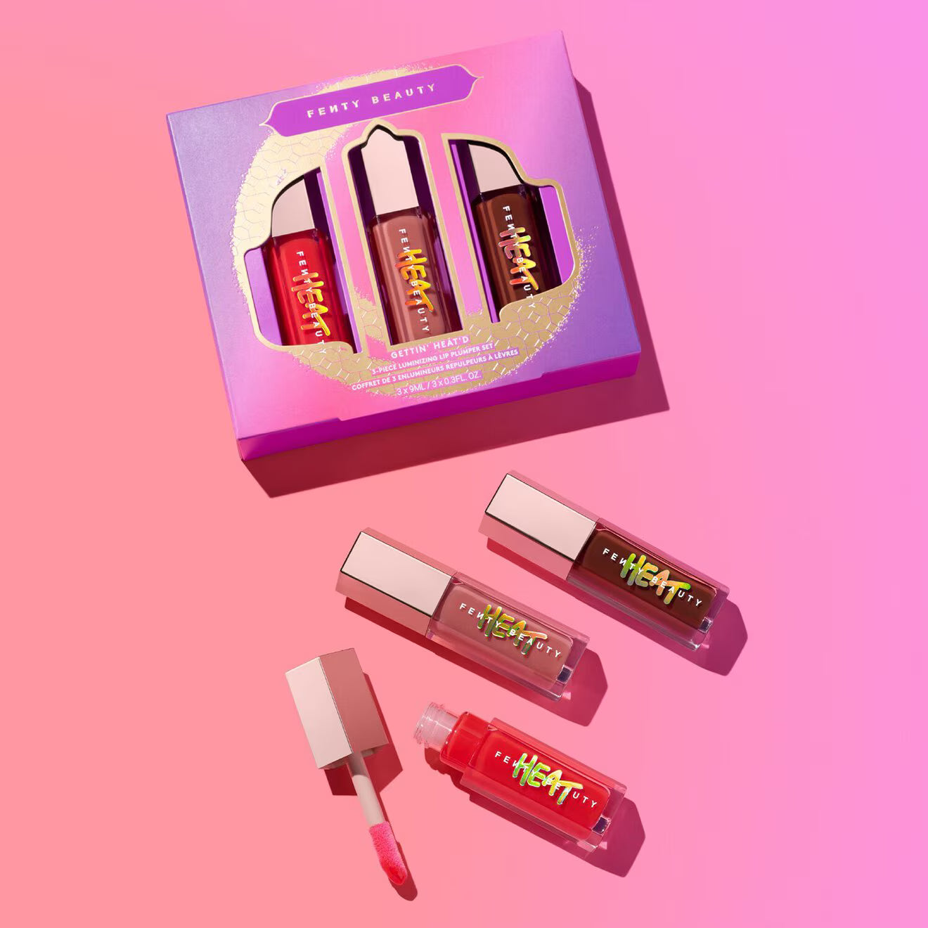 Fenty Beauty Gettin Heat’d 3 Piece Lip Plumper Set