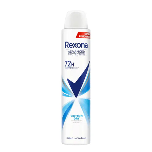 Rexona 72 Hour Cotton Dry Antiperspirant Deodorant Spray 200ml – MotionSense™ Long-Lasting Freshness - Khayest