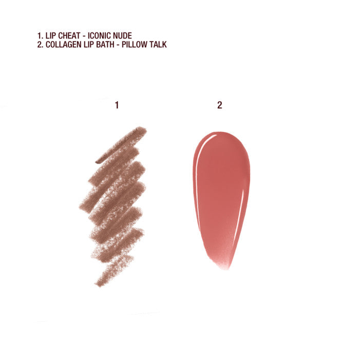 Charlotte Tilbury Glossy Nude Pink Lip Duo - Khayest