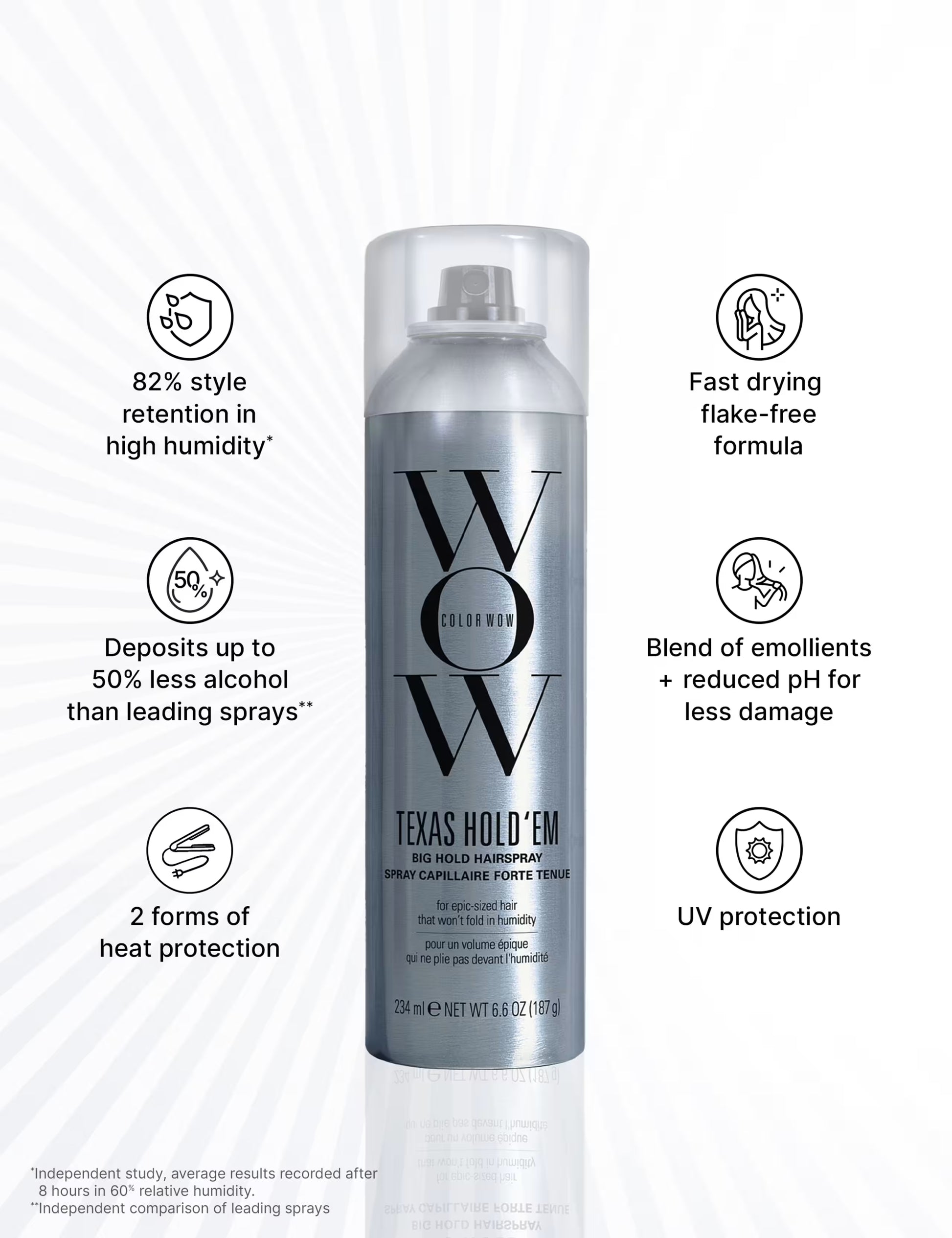 Color Wow Texas Hold 'Em Big Hold Hairspray 234ml - Khayest
