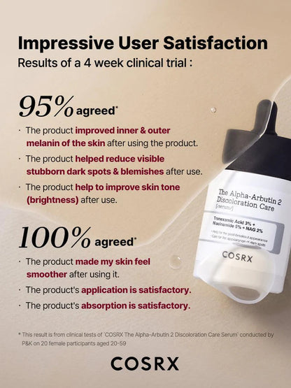 COSRX The Alpha Arbutin 2 Discoloration Care Face Serum 50ml - Khayest