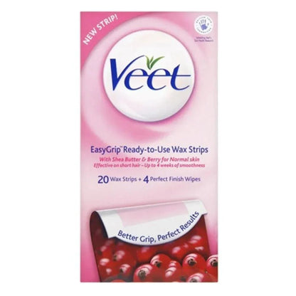 Veet Easy Grip Ready-to-Use Wax Strips – 20 Strips
