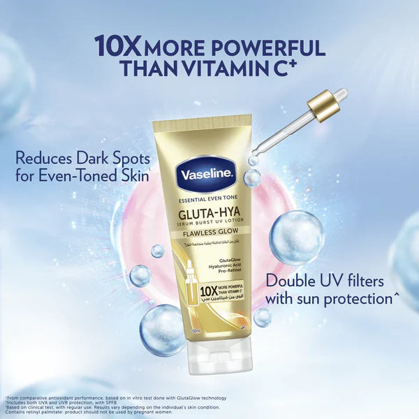Vaseline Gluta Hya Flawless Glow Serum In Lotion 200ml - Khayest
