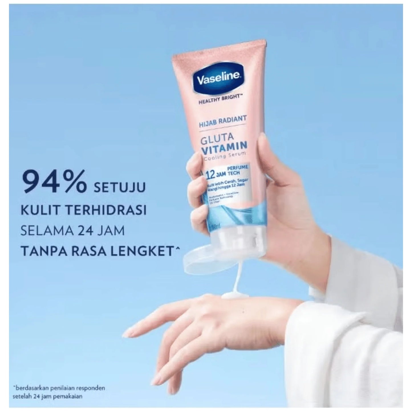 Vaseline Gluta Vitamin Hijab Radiant Cooling Serum 180ml - Khayest
