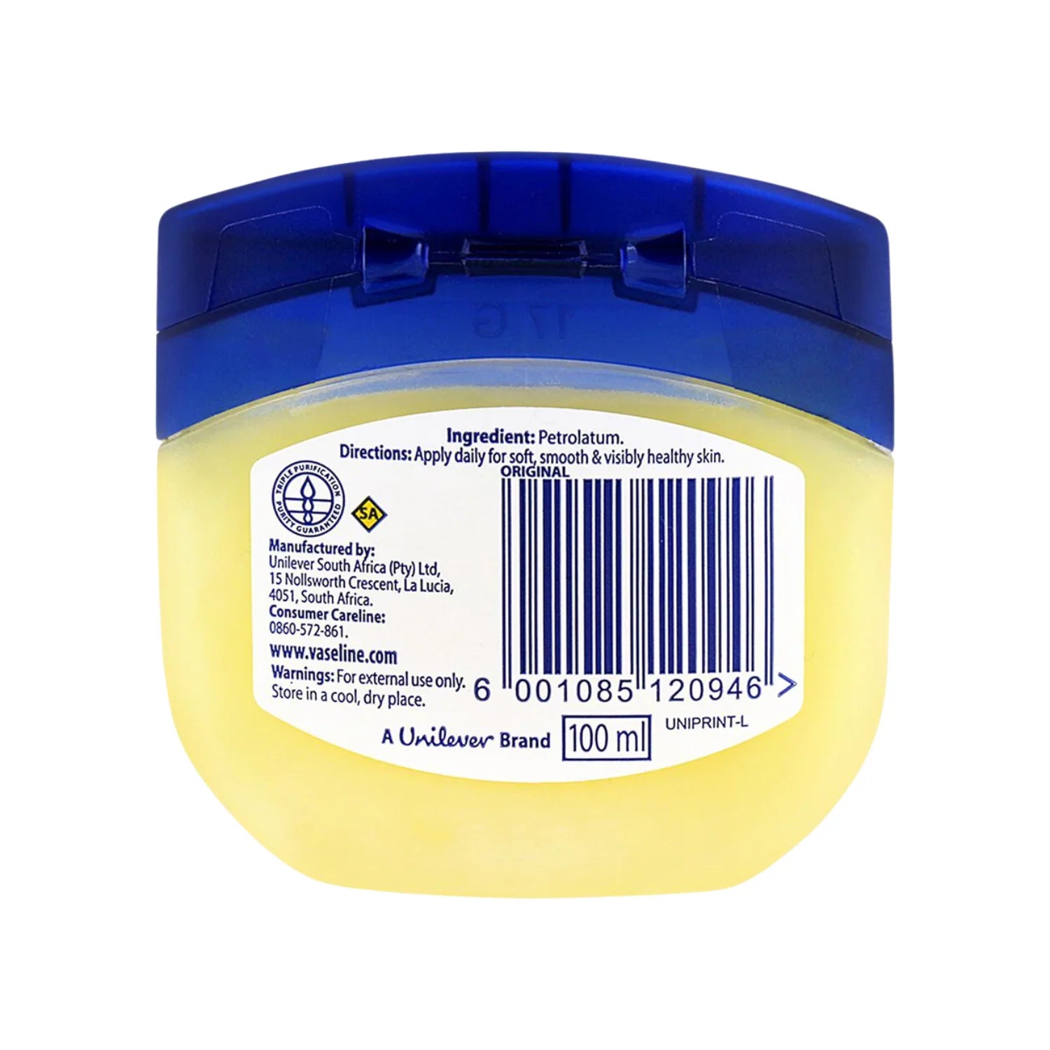 Vaseline Blueseal Pure Petroleum Jelly Original (100ml) - Khayest