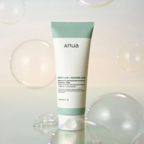 Anua Heartleaf Succinic Moisture Cleansing Foam 150ml - Khayest