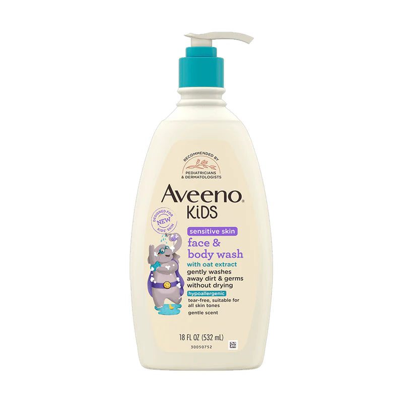 Aveeno Kids Sensitive Skin Face & Body Wash 532ml - Khayest