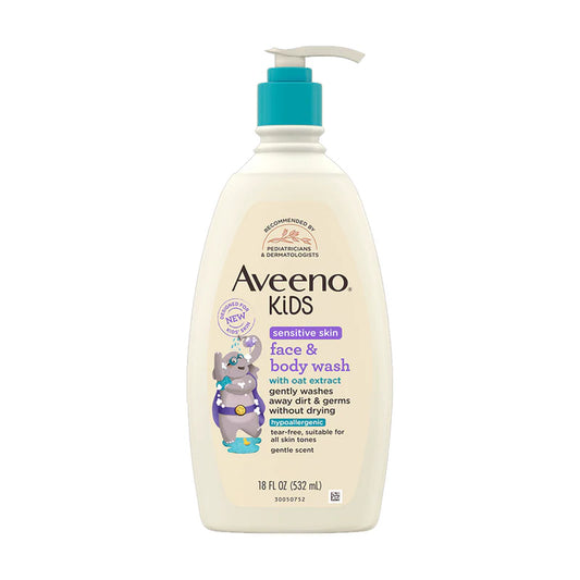 Aveeno Kids Sensitive Skin Face & Body Wash 532ml - Khayest