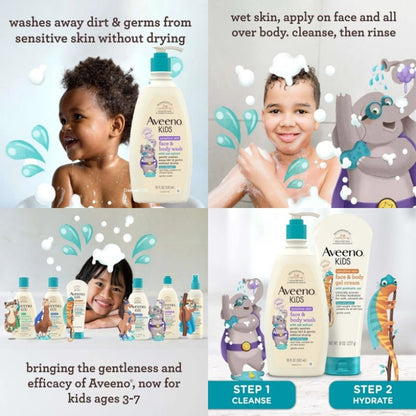 Aveeno Kids Sensitive Skin Face & Body Wash 532ml - Khayest