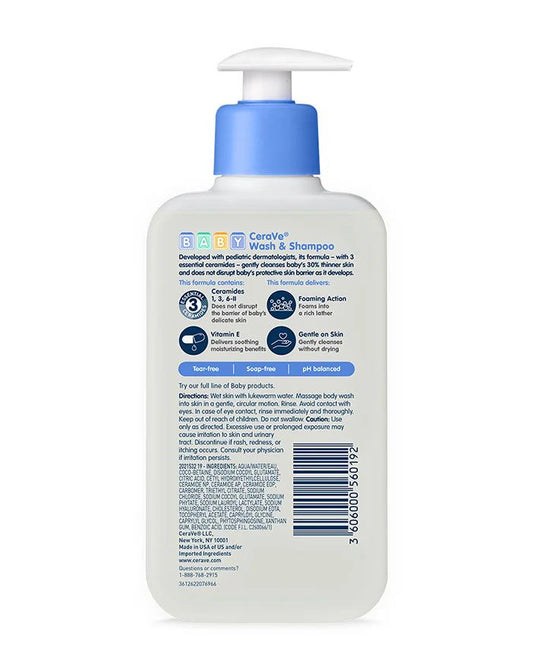 Baby wash & shampoo by cerave 237ml - Khayest