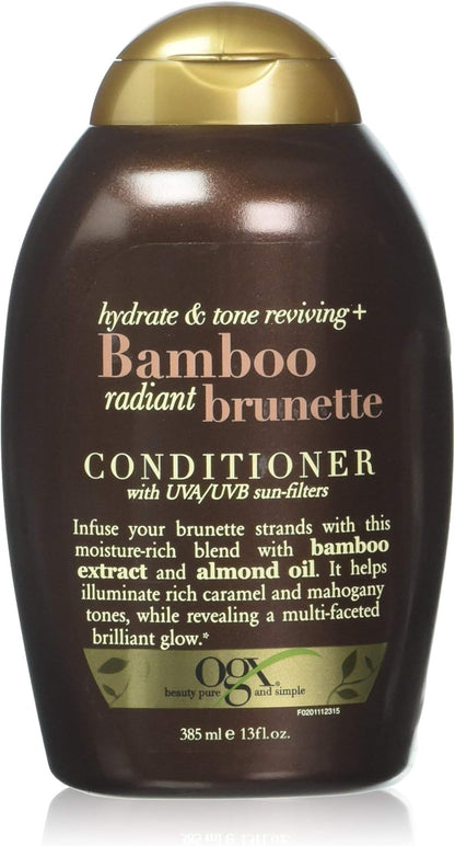 OGX Hydrate & Tone Reviving + Bamboo Radiant Brunette Hair Conditioner 385 ml - Khayest