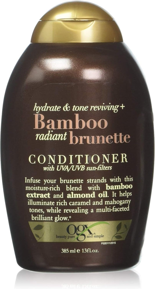 OGX Hydrate & Tone Reviving + Bamboo Radiant Brunette Hair Conditioner 385 ml