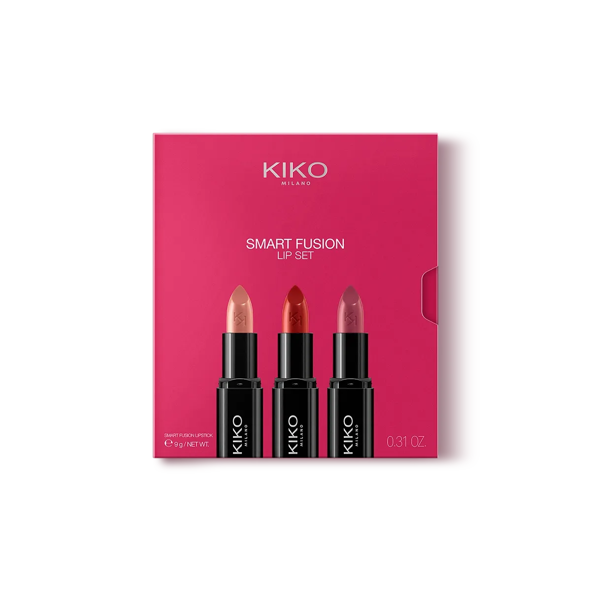 KIKO Milano Smart Fusion Lip Set 02  | 3 Creamy Radiant Lipsticks - Khayest