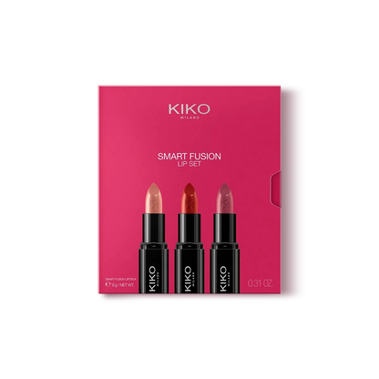 KIKO Milano Smart Fusion Lip Set 02  | 3 Creamy Radiant Lipsticks - Khayest