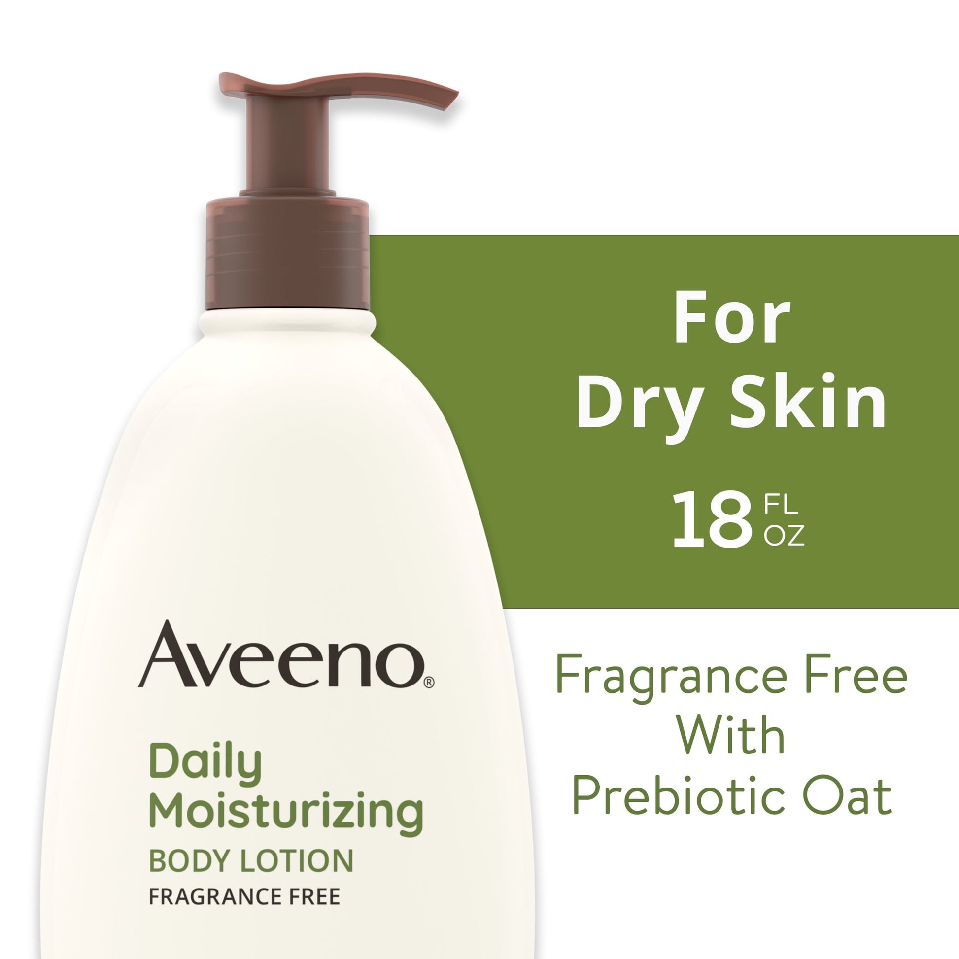 Aveeno Daily Moisturizing Body Lotion and Facial Moisturizer for Face, Body and Dry Skin, 18 oz - Khayest