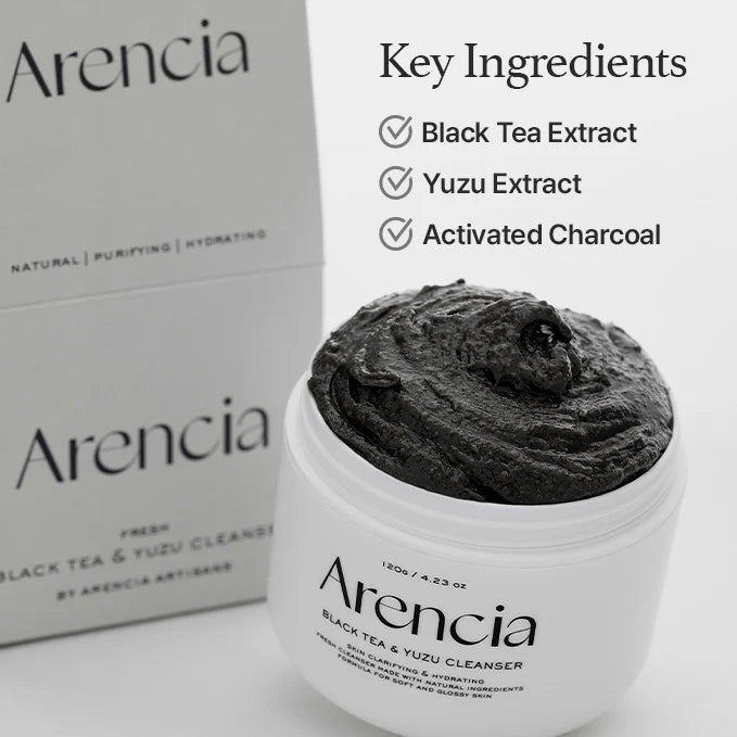 Arencia Black Tea & Yuzu Cleanser 120g - Khayest