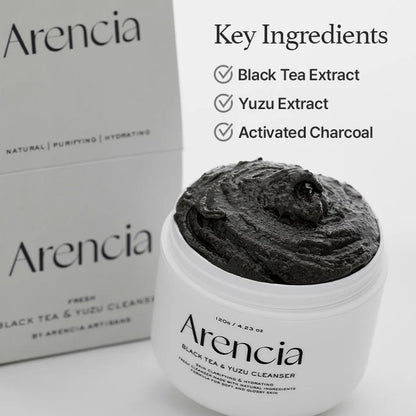 Arencia Black Tea & Yuzu Cleanser 120g - Khayest