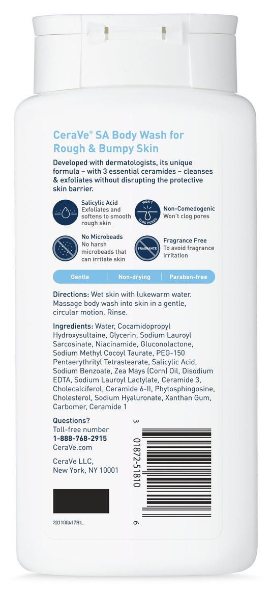 CeraVe SA Body Wash For Rough & Bumpy Skin 10 oz - Khayest