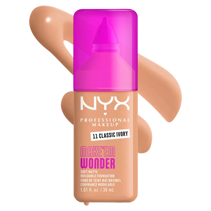 NYX Professional Makeup Make ’Em Wonder Soft Matte Buildable Foundation