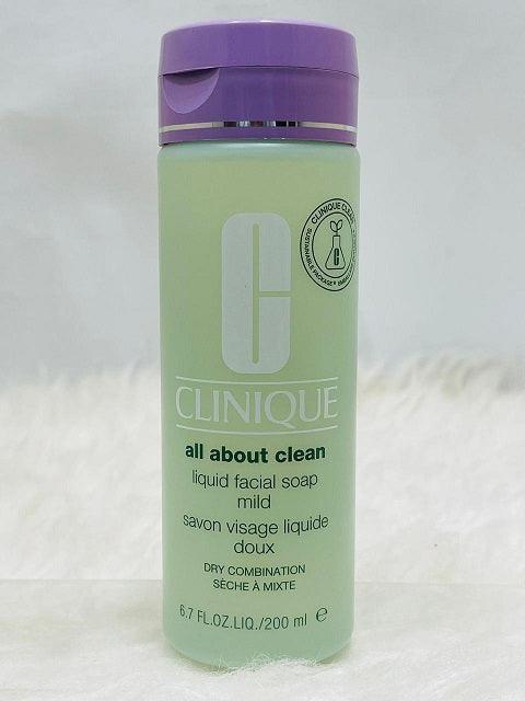 Clinique All About Clean Liquid Facial Soap Mild For Dry Combination Skin 200ml - Khayest