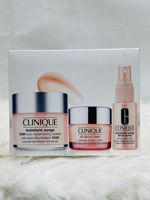 Clinique Travel Exclusive Skin Care Set 3 in 1 (100H moisture serge, all about eye cream, face mist) - Khayest