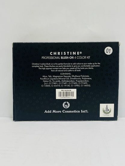 CHRISTINE Professional 4Color Blush on kit - Khayest