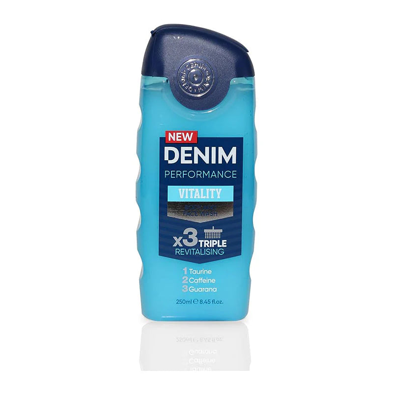 Denim Performance Vitality Body & Face Wash 250ml