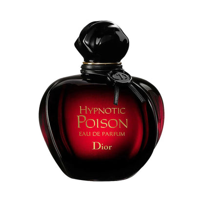 Authentic Dior Hypnotic Poison Eau de Parfum 100ml in iconic red apple-shaped bottle with black stopper and gold lettering.
