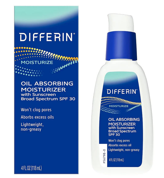 Differin Oil Absorbing Face Moisturizer with SPF 30 118ml - Khayest