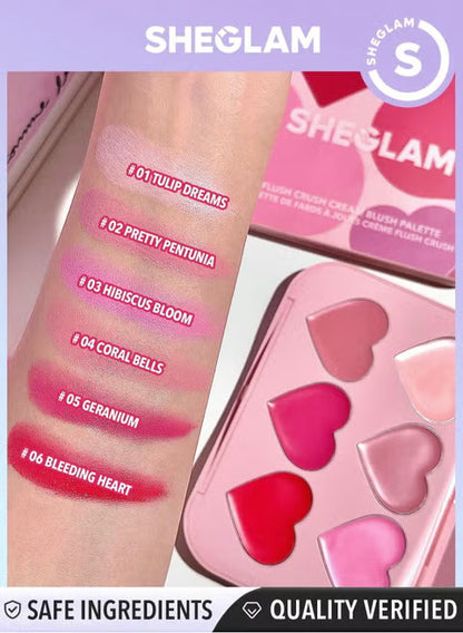 Sheglam Flush Crush Cream Blush Eye Palette - Khayest