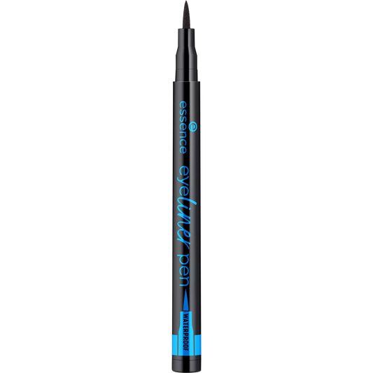 Black eyeliner pen with 'essence' branding on a white background