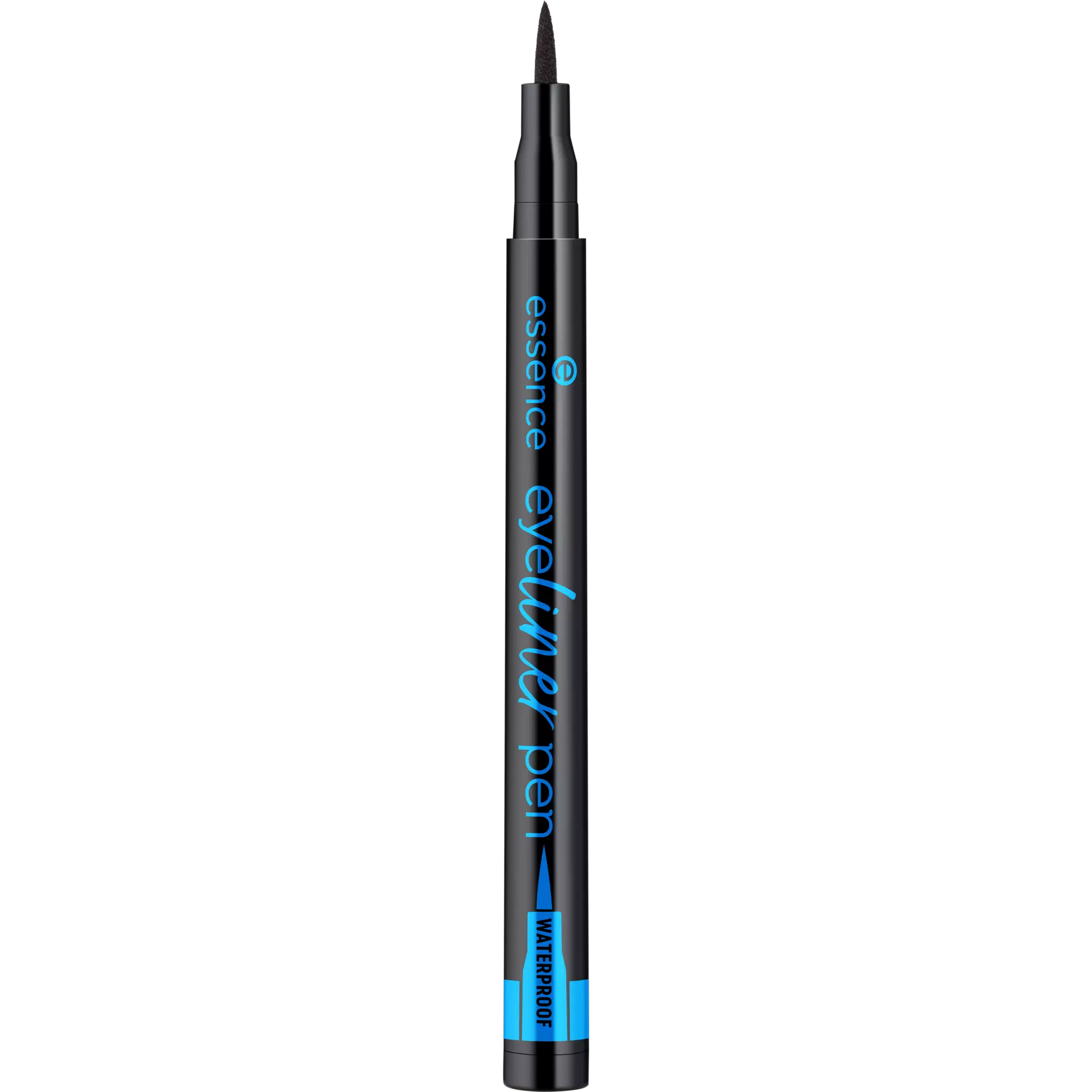 Black eyeliner pen with 'essence' branding on a white background