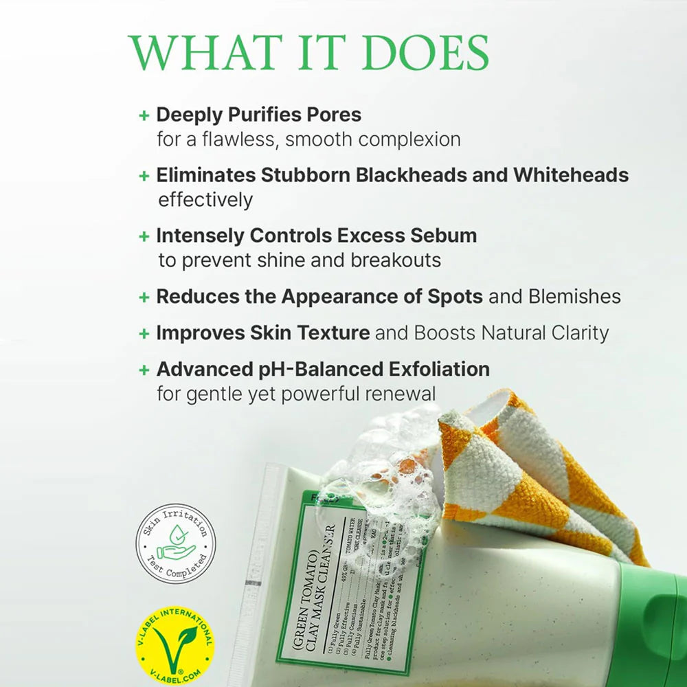 FULLY Green Tomato Clay Pack Cleanser 120ml - Khayest
