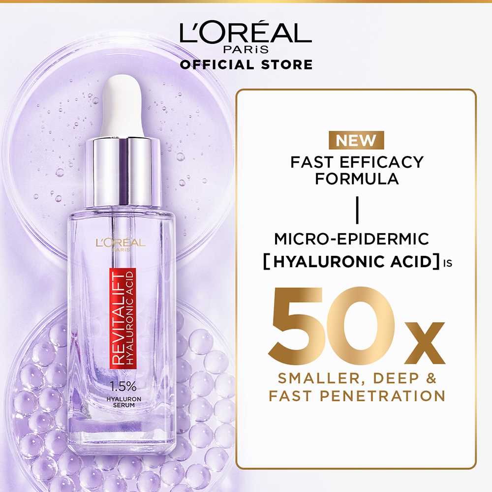 L'Oreal Paris Innovation Revitalift Hyaluronic Acid 1.5% Hyaluron Face Serum 30ml - Khayest