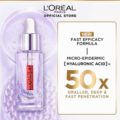 L'Oreal Paris Innovation Revitalift Hyaluronic Acid 1.5% Hyaluron Face Serum 30ml - Khayest
