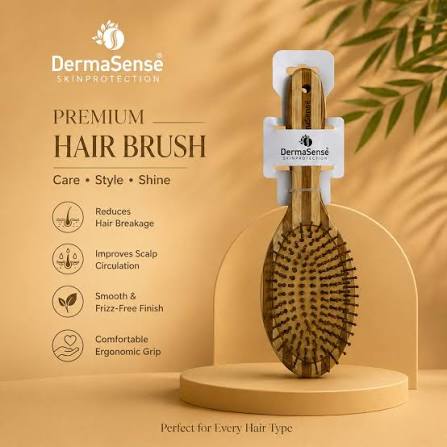 Dermasense Skin Protection Hair Brush – Gentle Detangling Brush