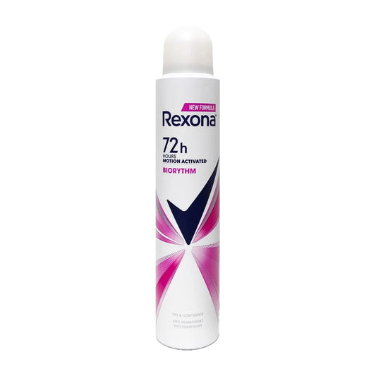Rexona 72 Hour Biorhythm Dry & Confidence Antiperspirant Deodorant Spray 200ml - Khayest