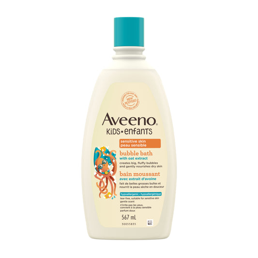 Aveeno Kids' Bubble Bath for Sensitive Skin 568ml - Khayest