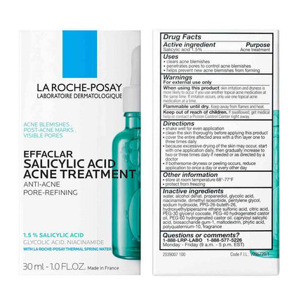 La Roche Posay Effaclar Salicylic Acid Acne Treatment Face Serum 30ml - Khayest
