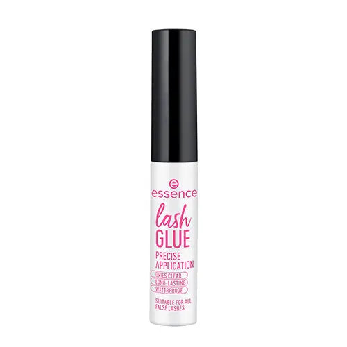 Essence lash glue bottle on a white background