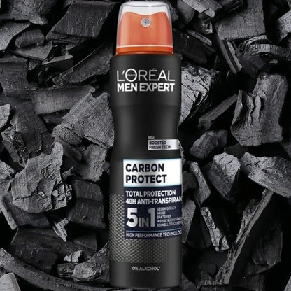 L'Oréal Men Expert Carbon Protect 5 in 1 Deodorant Body Spray - Khayest