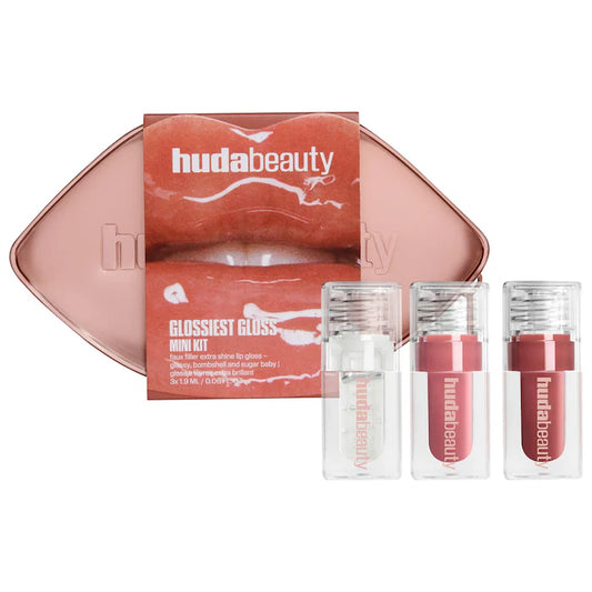 Huda Beauty Mini Glossiest Gloss Lip Gloss Set - Khayest