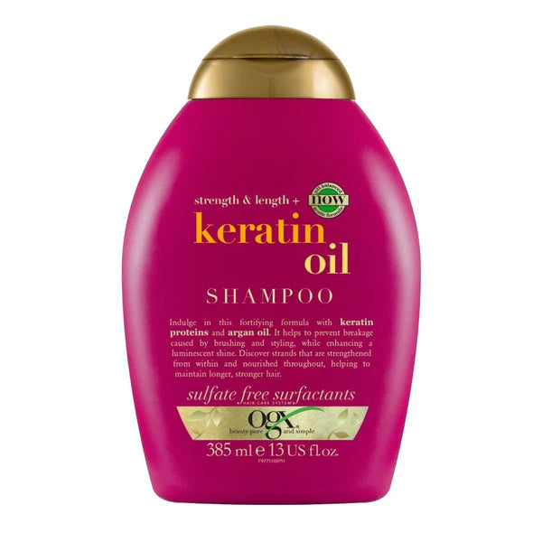 OGX Strength & Length + Keratin Oil Hair Shampoo 385ml - Khayest
