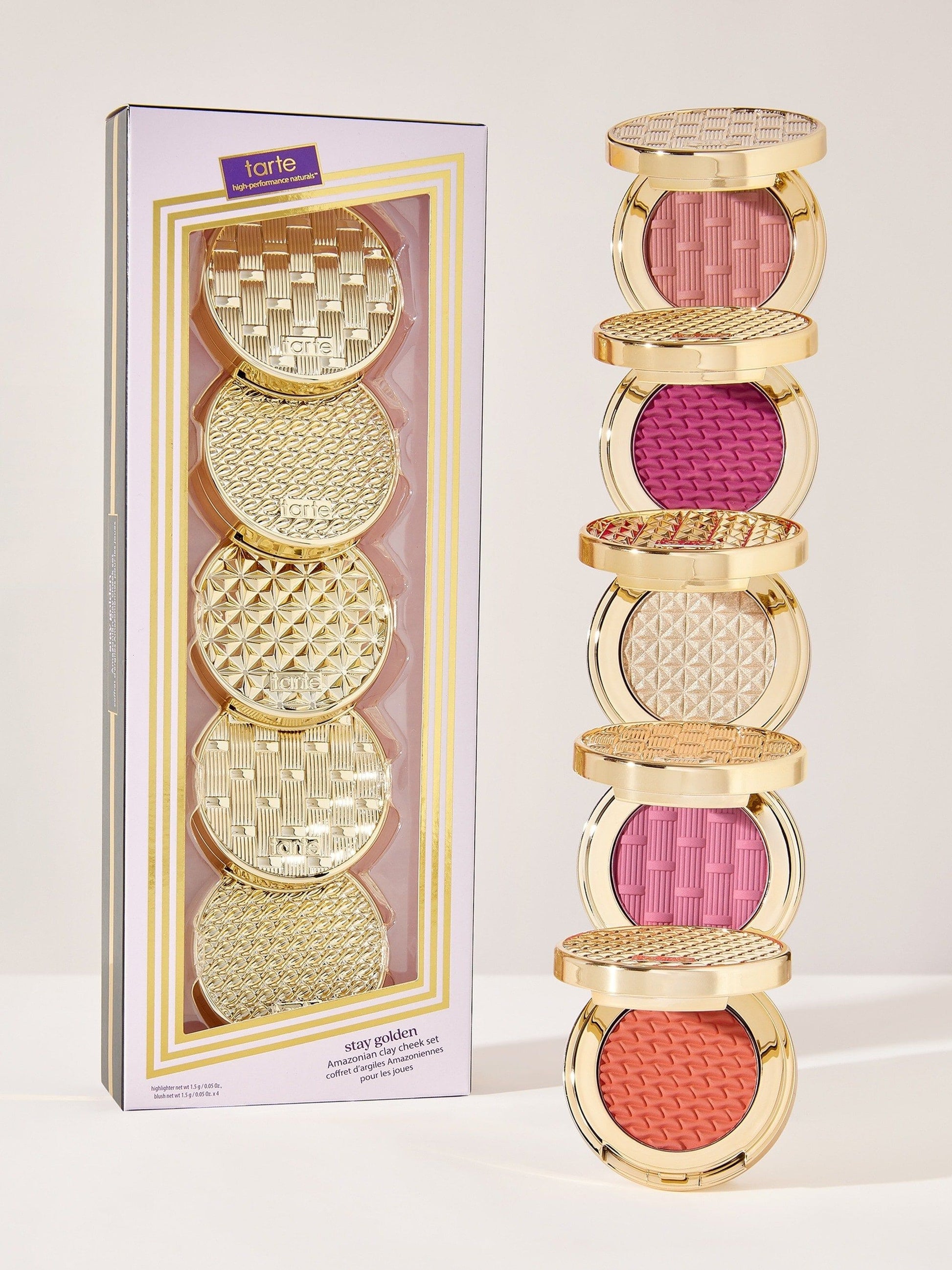 Tarte Stay Golden Amazonian Clay Cheek Blush Set - Khayest